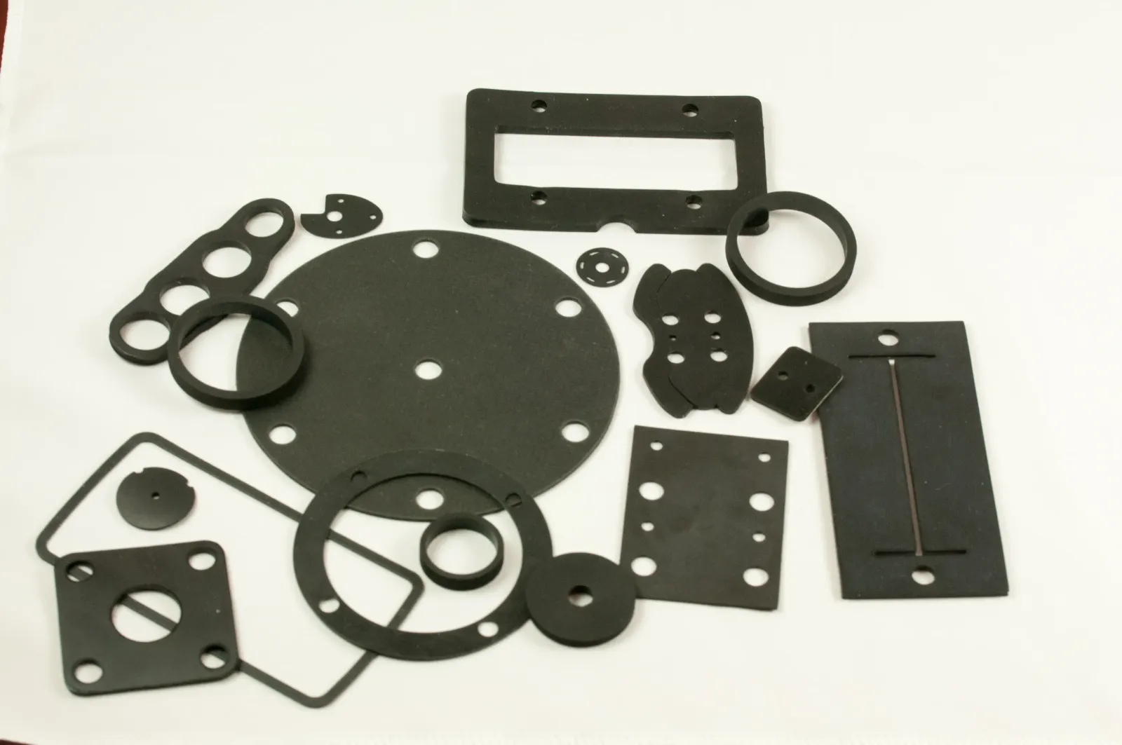 Rubber Gasket Materials gaskets, die-cut close-up